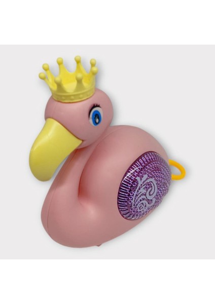 Kurmalı Işıklı Sevimli Flamingo - Pembe
