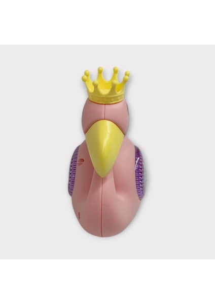 Kurmalı Işıklı Sevimli Flamingo - Pembe