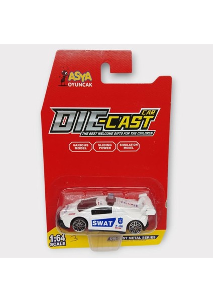 Metal Mini Polis Arabası 8 cm - Polis - 3 indirimleri