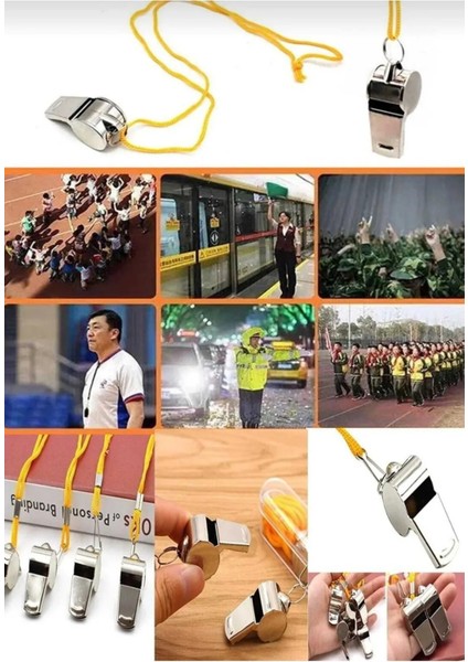 Metal Düdük - Hakem Düdüğü - Deprem Düdüğü - Kamp Düdüğü 5 Adet fiyatları