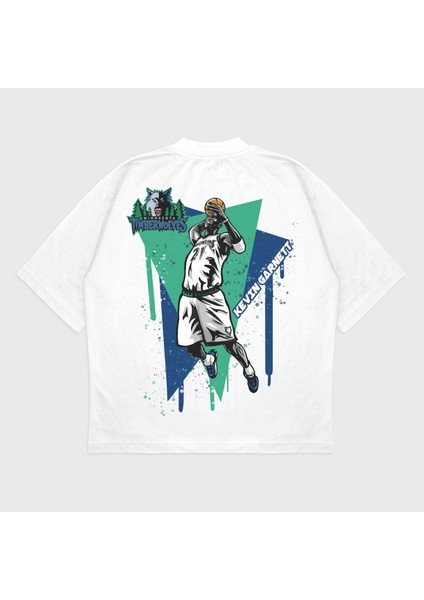 Oversize 'kevin Garnett' Baskılı T-Shırt