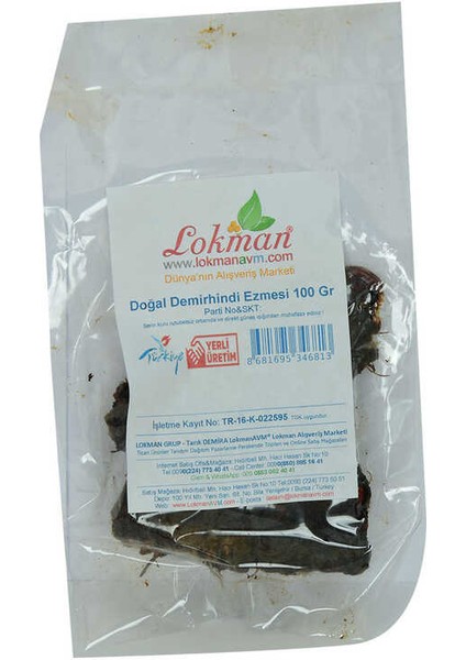 Demirhindi Ezmesi Doğal 100 gr Paket fiyatları