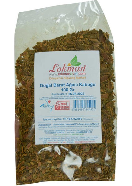 Doğal Barut Ağacı Kabuğu 100 gr Paket