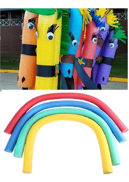 3 Adet Renkli Çocuk Aktivite Köpüğü Hayal Gücü Geliştirici Sosis Şekil Yapma Köpüğü (150 cm x 6 Cm)