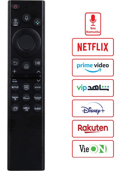 OEM Huayu Kl Samsung RM-G2700 V1 Netflıx - Prıme Vıdeo - Dısney Tuşlu Ses Komutlu Lcd-Led Tv Sihirli Kumanda