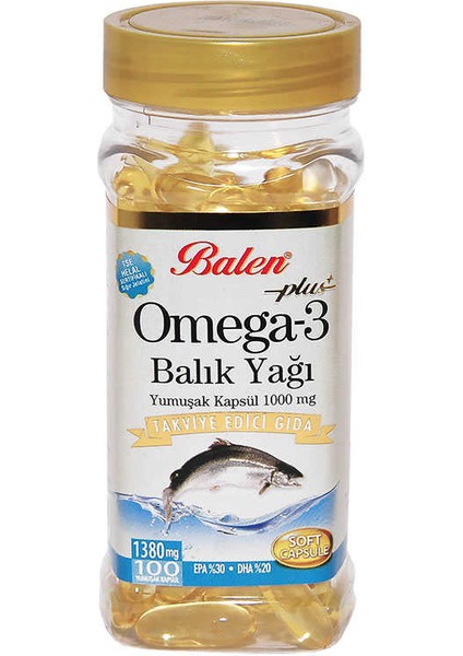 Omega 3 Plus+ Balık Yağı Yumuşak 100 Kapsül fırsatları