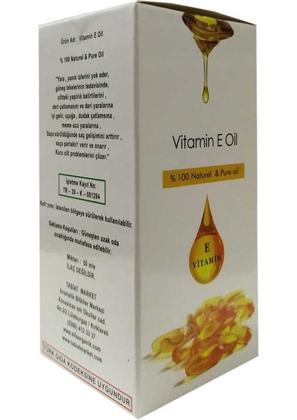Saf E Vitamini Yağı 50 ml - Saç ve Cilt Bakım indirimleri
