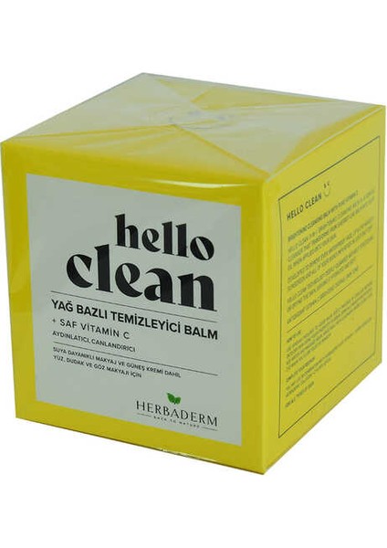 Hello Clean Yüz Dudak ve Göz Için Yağ Bazlı Temizleyici Balm Saf C Vitaminli 100 ml modelleri