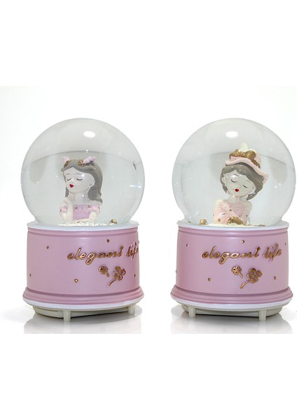 Kar Küresi Işıklı Müzikli 13 cm No 2