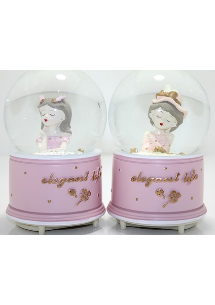 Kar Küresi Işıklı Müzikli 13 cm No 2