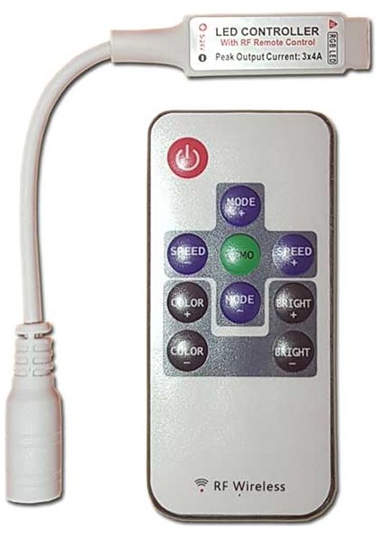 5 Volt - 24 Volt Mini Kumandalı Rgb Kontrol Devresi