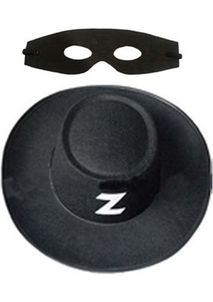 Zorro Şapka Maske Set Yetişkin