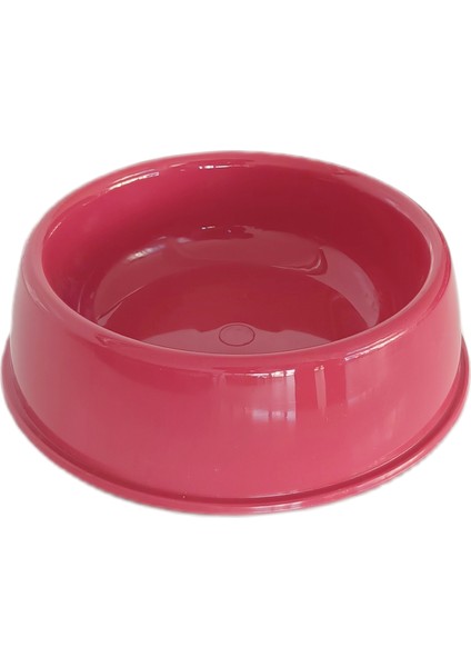 Kedi Köpek Plastik Mama ve Su Kabı 20 cm - 200 ml Kırmızı