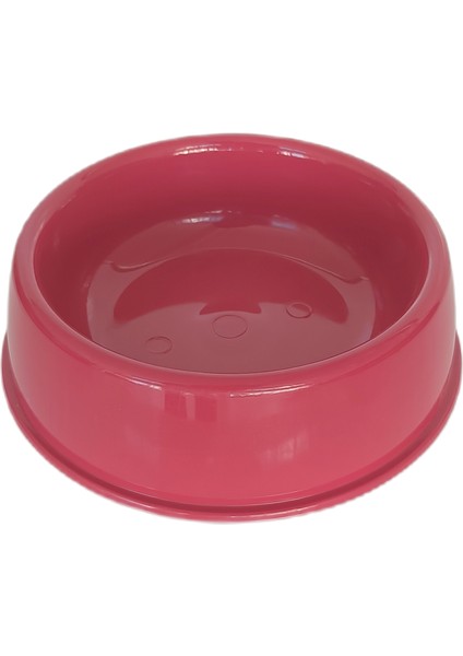 Kedi Köpek Plastik Mama ve Su Kabı 20 cm - 200 ml Kırmızı