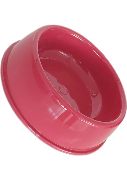 Kedi Köpek Plastik Mama ve Su Kabı 20 cm - 200 ml Kırmızı