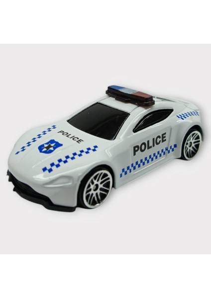 Metal Mini Polis Arabası 8 cm - Polis - 5