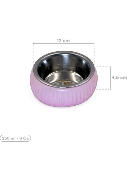 Mikopet Seramik Mama Kabı Pembe