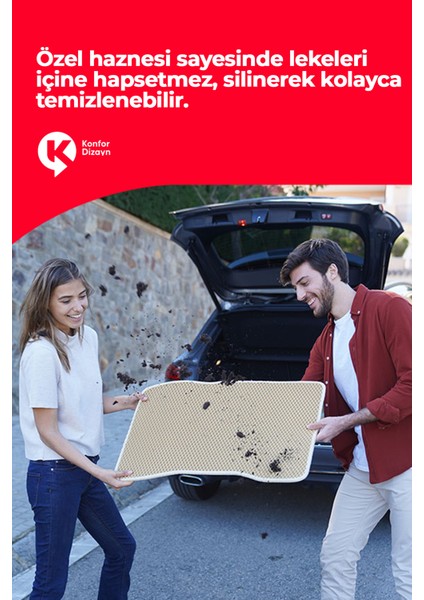 C30 2006 - 2012 Uyumlu Hücreli Yüzey Eva Paspas Seti Siyah Yüzey Paspas Takımı