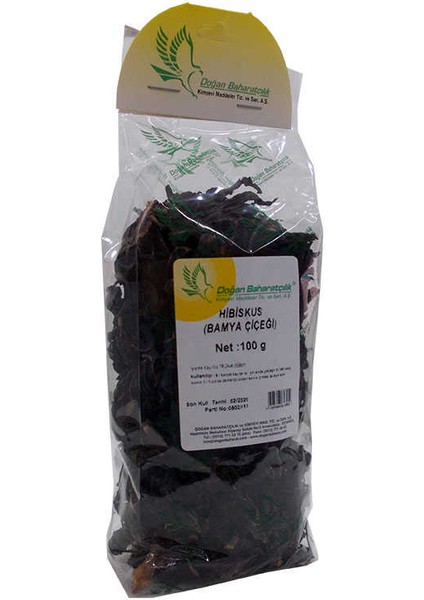 Afrika Bamya Çiçeği Hibiskus Mekke Gülü Doğal 100 gr Paket modelleri