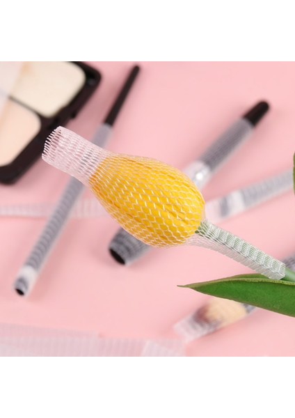 Makyaj Far Allık Kontür Eyeliner Fırça Malzemeleri Ürünleri Koruyucu File Kapak Örgü Kılıf Set 20LI (4767) - Lisinya