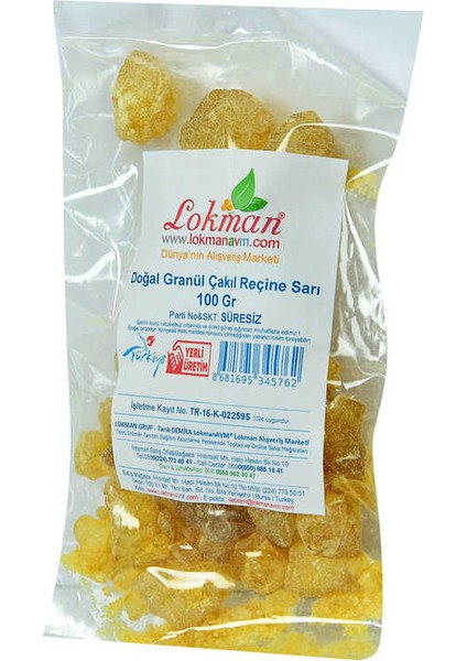 Reçine Doğal Granül Çakıl Sarı 100 gr Paket modelleri