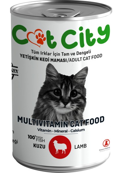 Az Tahıllı Kuzu Etli Yetişkin Kedi Konserve Yaş Mama 400 gr