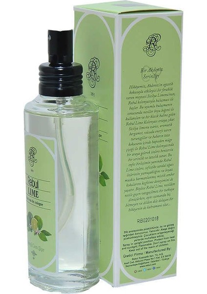 Limon Kolonyası 80 Derece Cam Şişe Sprey 100 ml