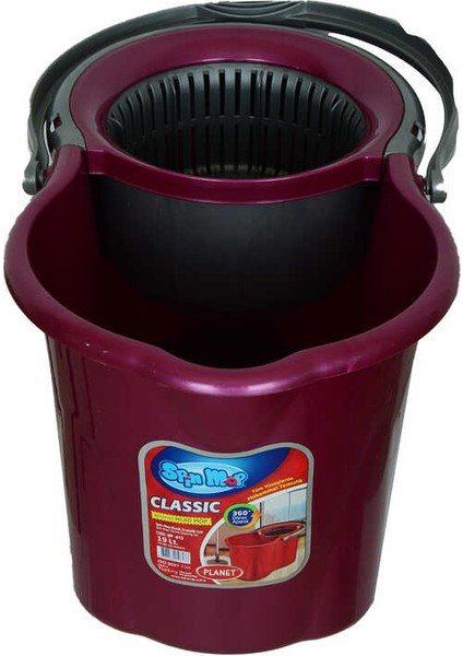 Spin Mop Temizlik Seti 360 Derece Döner Başlıklı Kova+Mop+Paspas+Sap Karışık Renk