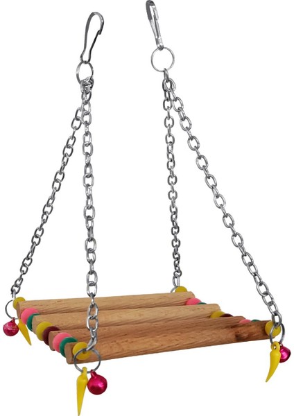 Renkli Boncuklu ve Çanlı Gondol Kuş Salıncağı 9*11-18 cm