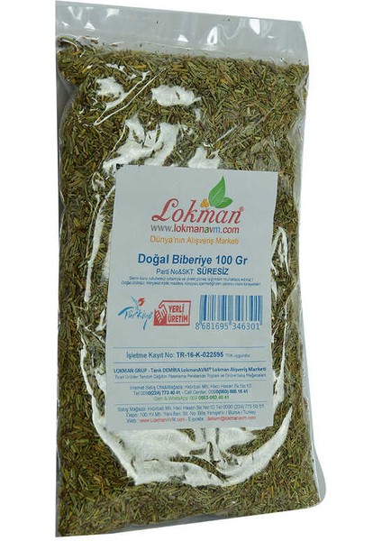 Biberiye Doğal 100 gr Paket modelleri