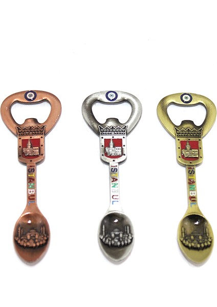 Istanbul Temalı Metal Magnet ve Açacak Kaşık Tasarımlı