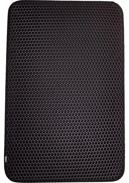Kum Toplayıcı Fonksiyonel Kedi Paspası Altıgen 50-75 cm Siyah