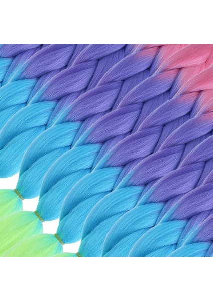 OEM Afrika Örgülük Ombreli Sentetik Saç 100 gr / Pembe / Mor / Açık Mavi / Neon Sarı fiyatları