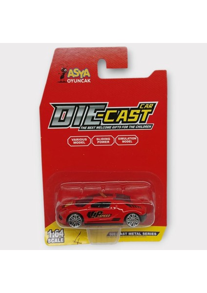 Metal Mini Arabalar 8 cm - Kırmızı - 4 indirimleri