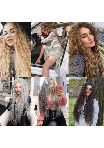 Brazilian Afro Dalgası Saç / Kahverengi modelleri