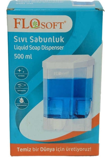 Sıvı Sabunluk ve Şampuan Makinası Şeffaf Renk 500 ml Hacimli