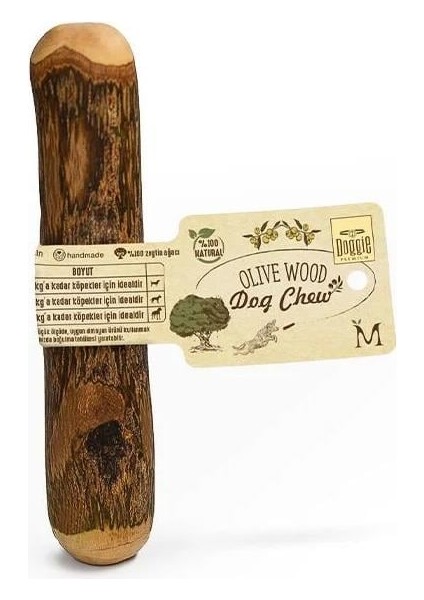 Doğal Zeytin Ağacı Çiğnenebilen Köpek Oyuncağı M 14 X 2,5 Cm 15 Kg
