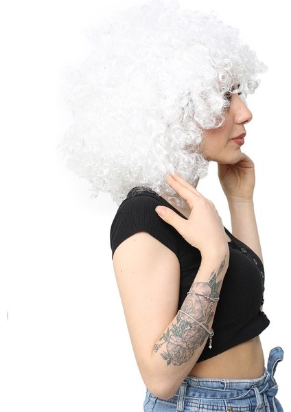 Animasyon Parti ve Palyaço Peruğu / Beyaz fiyatları