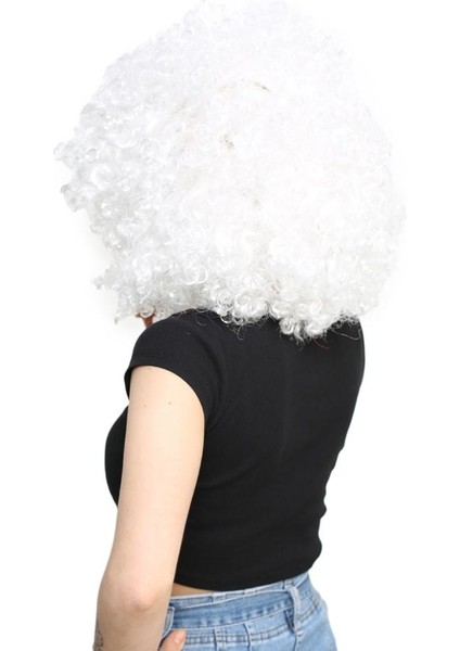 Animasyon Parti ve Palyaço Peruğu / Beyaz modelleri