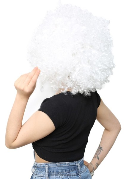 Animasyon Parti ve Palyaço Peruğu / Beyaz fırsatları