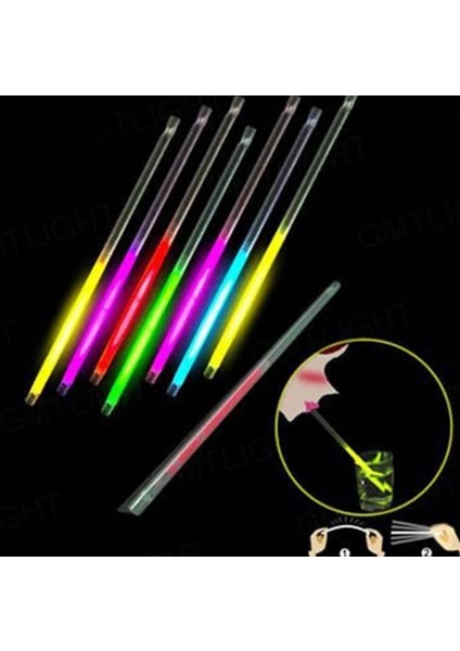 Karanlıkta Parlayan Glow Fosforlu Pipet 3 Renk 3 Adet