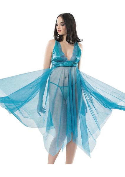 Turkuaz Tül Gecelik fiyatları