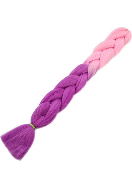 OEM Afrika Örgüsü ve Rasta Için Sentetik Ombreli Saç / Açık Pembe / Lila