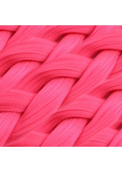 OEM Afrika Örgüsü ve Rasta Için Sentetik Saç / Neon Pembe