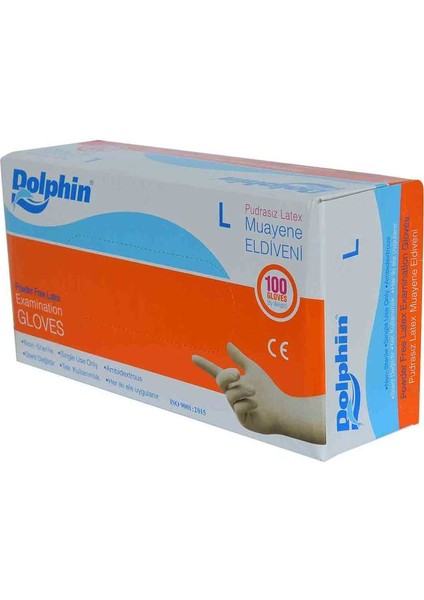 Pudrasız Beyaz Latex Muayene Eldiveni Büyük Boy (L) 100 Lü Paket modelleri