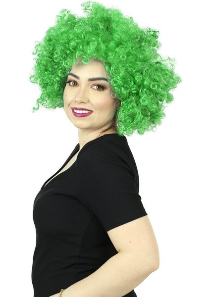 Animasyon Parti ve Palyaço Peruğu / Açık Yeşil modelleri