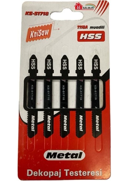 Knisaw 51718 Metal Dekupaj Testeresi 5 Parça