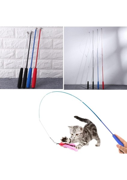 Teleskopik Zilli ve Tüylü Kedi Oyuncağı