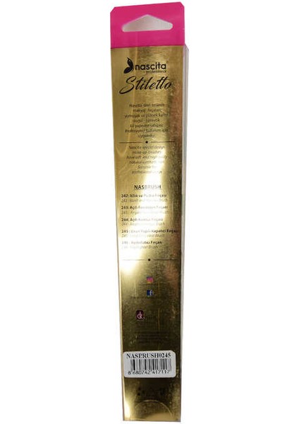 Profesyonel Stiletto Uzun Yapılı Kapatıcı Makyaj Fırçası - 245 Long Concelear Brush