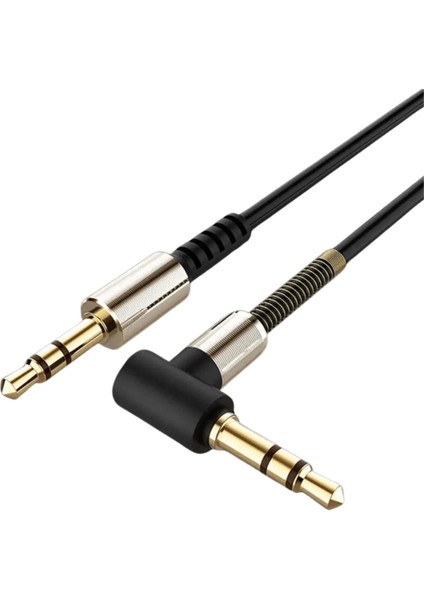 3.5mm Aux Kablosu Jak Erkek Erkek L Tipi 1 Metre Ses Aktarım Kablosu ( Lisinya ) fiyatları